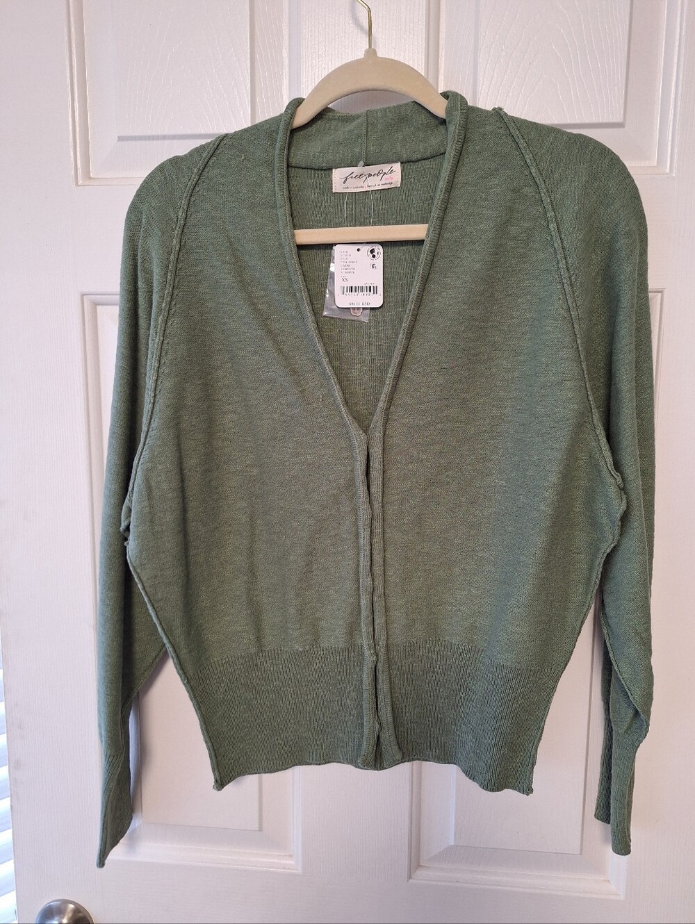 NWT Free People Green Cardigan Size XS